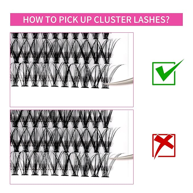 Individual Lashes Big Tray C Curl Lash Clusters 10D 20D 30D 40D Individual Lash Extensions Cluster Lashes Lash Extension Supplies Eyelash Clusters (30D-0.07C, 15-20mm)