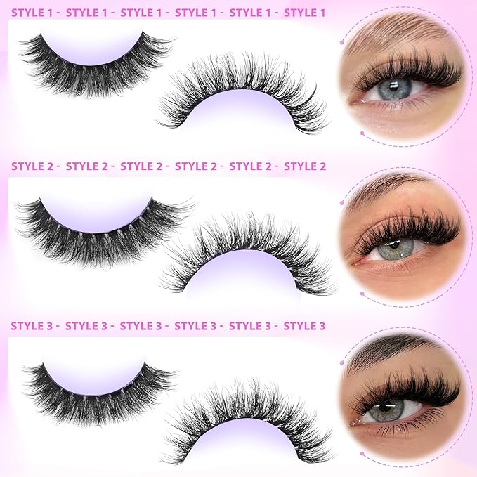 Volume Lash Clusters Kit D-Curly Eyelash Clusters Wispy Cluster Lashes Extensions Full Individual Lashes Clusters Eyelash Extensions Kit with Bond and Seal and Tweezers (232 Pcs, 10-16MM, 3 Styles)