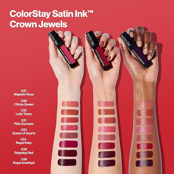 Revlon ColorStay Satin Ink Liquid Lipstick, Longwear Rich Lip Colors, Formulated with Black Currant Seed Oil, 006 Eyes on You, 0.17 fl oz