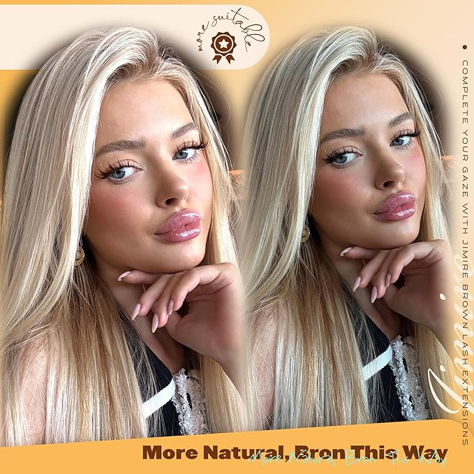 JIMIRE Fairy Brown Lash Clusters Wispy Eyelash Extensions Dark Brown Individual Lashes 10-16MM Manga Eyelash Clusters C-Curly Cluster Eyelash Extensions 110Pcs Anime Cluster Lashes DIY at Home