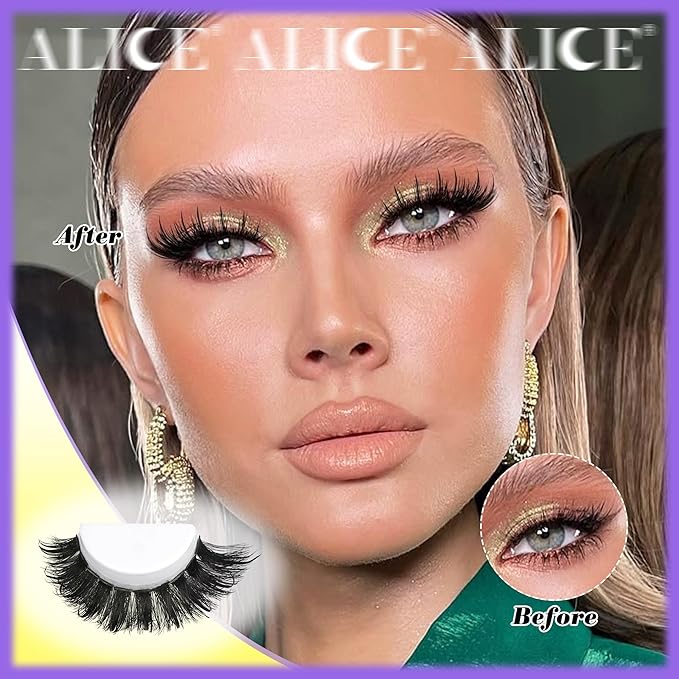 ALICE Thick Lash Clusters Kit - Wispy Volume Eyelash Clusters Kit 228pcs 80D Spiky Russian D-Curly Anime Eyelash Extension Kit - Individual Lashes Kit with Lash Glue for DIY at Home