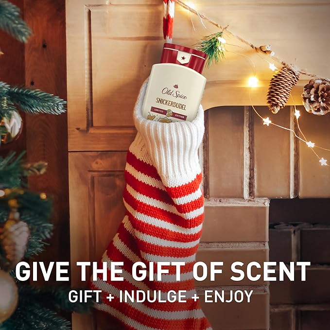 Old Spice Body Wash for Men, Holidudes Holiday Edition, 24/7 Holiday Freshness, Lasting Scent and Rich Lather, Stocking Stuffer, Snickerdudel Sugar Cookie Scent, 16 oz