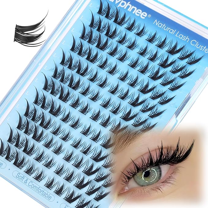 Fox Eye Lash Clusters Spiky Individual Lash Extensions L-Curly Fairy Cluster Eyelash Extensions Anime Wispy Individual Eyelashes Left & Right Cat Eye Cluster Lashes Manga Lash Extension Easy to Apply