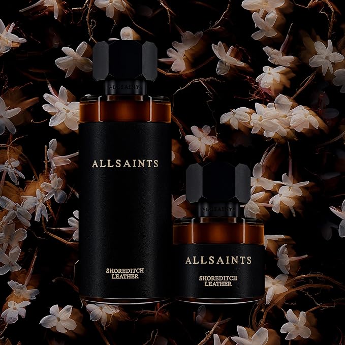AllSaints Shoreditch Leather Eau De Parfum - Chypre Leather Wood Fragrance - Unisex Perfume with Vetiver & Amber Fragrance - Essential Oil Scent for Sensual Evening Wear - 30mL/1 fl oz