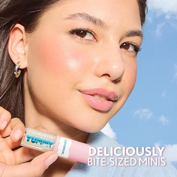 COVERGIRL Clean Fresh Yummy Gloss Plumper Bite-Sized Minis Kit - Minter is Coming & Freeze the Day - 0.16 fl oz each