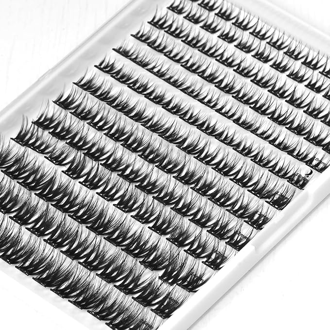 156 PCS Self-Adhesive Lash Clusters – No Glue Needed, Sticky Strip Individual Lashes for DIY Lash Extensions, Natural Look, Super Hold