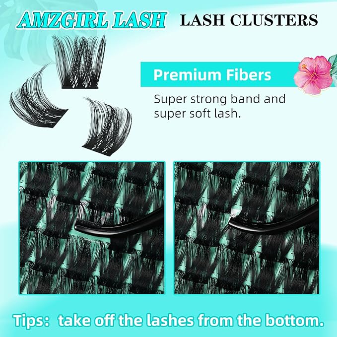 Lash Clusters Wet Look 140Pcs Fluffy Eyelash Cluster Ultra-Thin Lash Band Eyelashes Extensions Spiky Anime Wide Span Lashes(Sunflower,D-18mm)