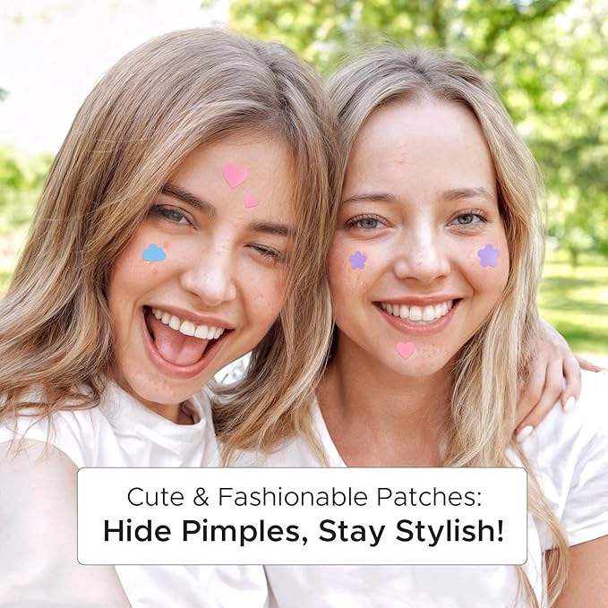 LitBear Acne Pimple Patch, 360 Dots 3 Shaped Colors Pimple Patches with Salicylic Acid, Tea Tree Oil & Calendula Oil, Hydrocolloid Acne Patch for Face, Blemish, Cute Zit Patch Pimple Sticker Acne Dots