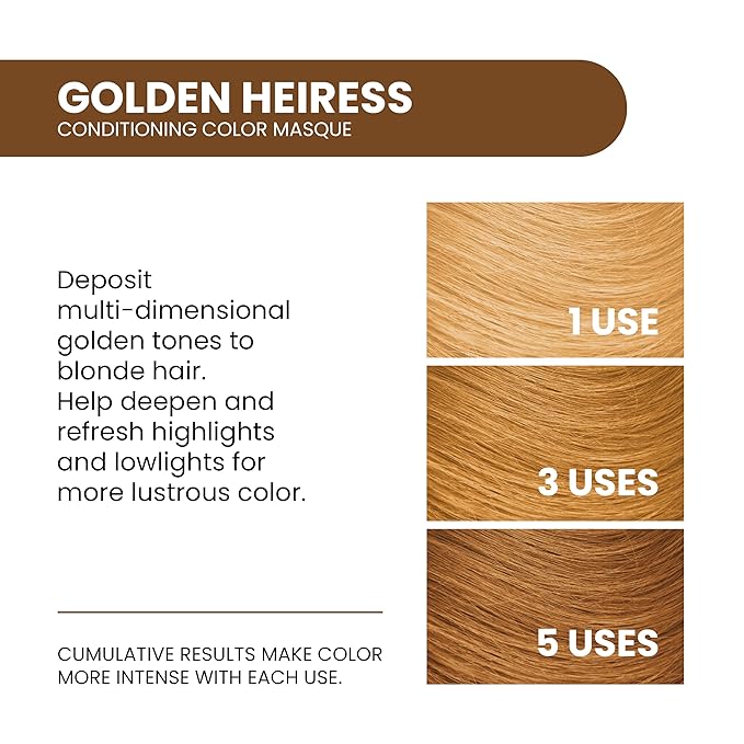 ALOXXI InstaBoost Conditioning Color Mask in Golden Heiress, Deposits Brown Color and Deeply Conditions Hair, 6.8 Fl Oz