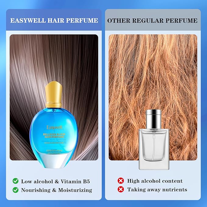 Hair Perfume for Women, Christmas Gift Birthday Gifts for Mom and girls, Leave In Conditioner Spray with Vitamin B5, Hair Care Fragrance, Hair Oil Mist, Osmanthus Aroma, 2.5 Fl Oz