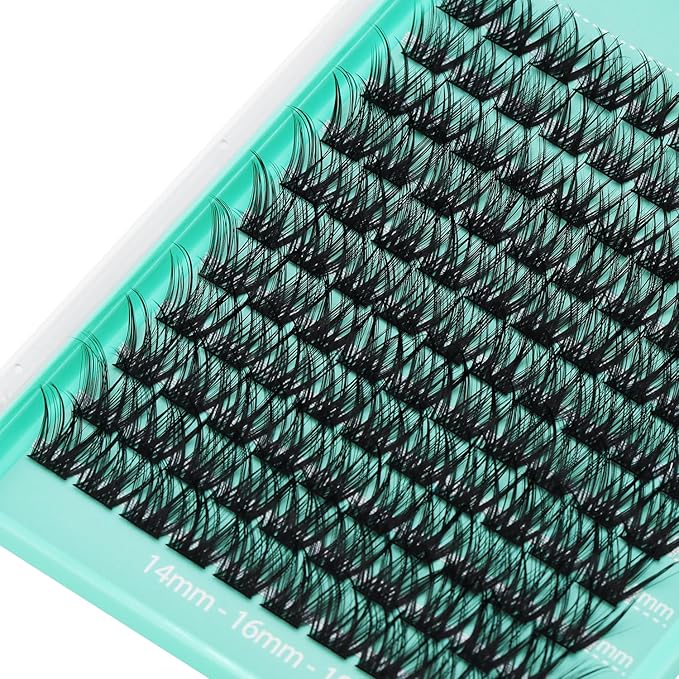 Bodermincer Lash Clusters D Curl Black/Brown/Colored Lashes 10-12-14/12-14-16/16-18-20mm Mixed Lash Clusters Kit For Beginner (Y01# 14-16-18mm Mixed)