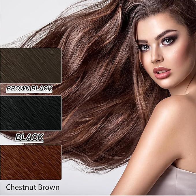 2026 New Haircolor for Gray Hair Coverage, Hair Dye for Women Dark Brown, Long-Lasting Botanical Essential Oil Hairdye, Nourishing Plant-Based Hairs Colo, Women and Men, Gray Coverage (Dark Brown)