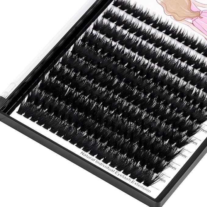 8-22mm to Choose 20D/40D/60D/80D/100D Individual False Eyelashes Makeup Cluster Eyelashes Thickness 0.07mm D Curl Natural long Black Soft 3D Eye Lashes Extensions (100D-10-12-14-16MM Kit)