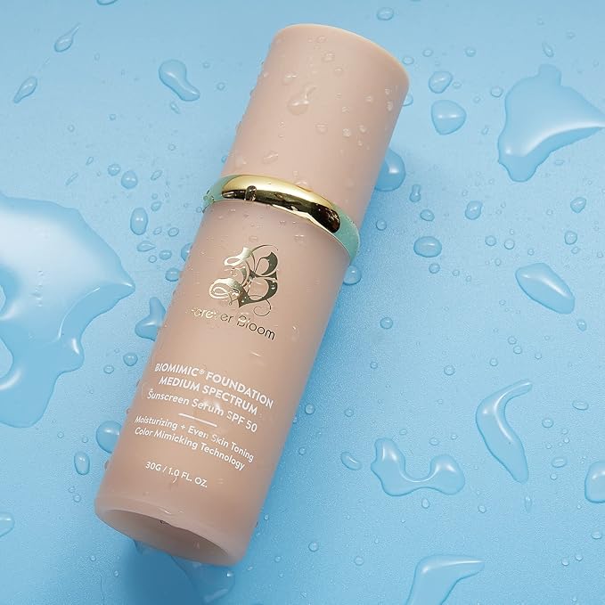 Bio Mimic Foundation Medium Spectrum by Forever Bloom; Protecting from Sun with SPF50; for Gym, Sports, Dancing