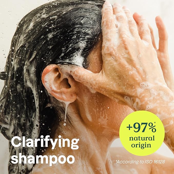 ATTITUDE Clarifying Hair Shampoo, EWG Verified, Restores Shine, Naturally Derived Ingredients, Vegan, Plant Based, Lemon Leaves and White Tea, 8 Fl Oz