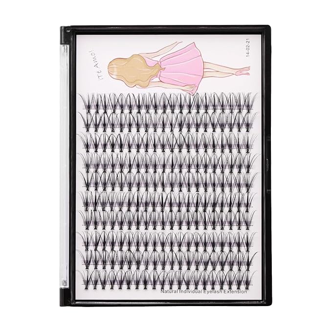 8-22mm to Choose 20D/40D/60D/80D/100D Individual False Eyelashes Makeup Cluster Eyelashes Thickness 0.07mm D Curl Natural long Black Soft 3D Eye Lashes Extensions (20D-11mm)