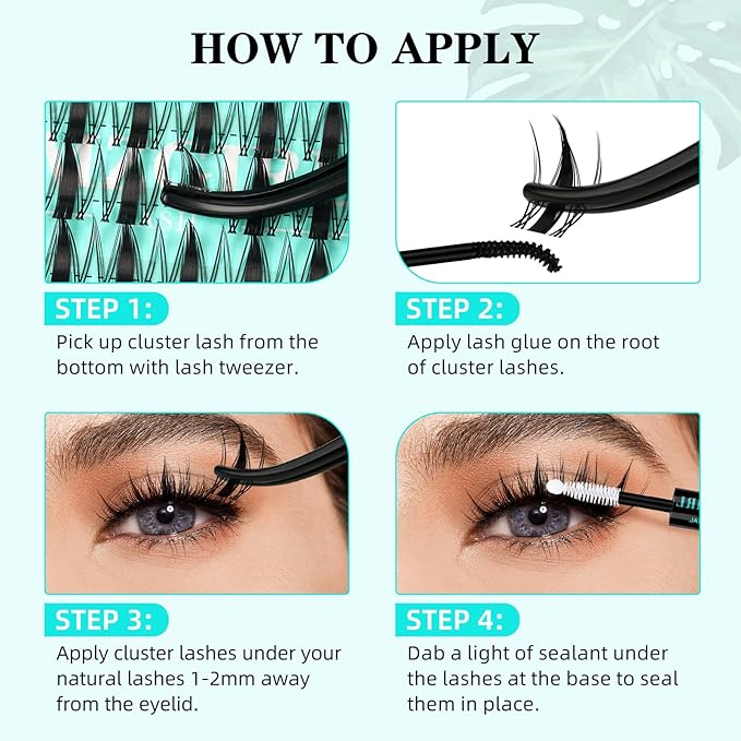 Lash Clusters Manga 168Pcs Eyelash Cluster Wet Look Ultra-Thin Invisible Lash Band Eyelashes Extensions Spiky Anime Wide Span Lashes for Beginners(Autumn Leaves,C-Mix10-18mm)