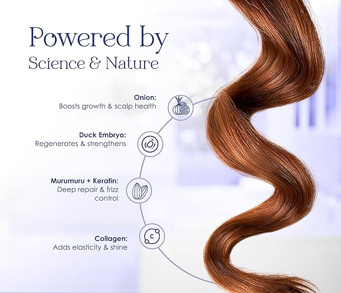 MARVELUX hair care kit with onion shampoo and cauterizing mask: complete system to strengthen hair, deep repair treatment for damaged hair, sulfate-free, growth and shine (500 ml, onion).