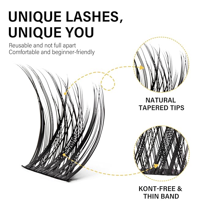 Lash Clusters 8-16mm, False Eyelashes 132pcs, Cluster Eyelash Extensions Matte Black Soft, Diy Lash Extensions D Curl Natural Lash Clusters Faux Mink Lashes Wispy（Breeze,132pcs,0.07,D,8-16MIX)
