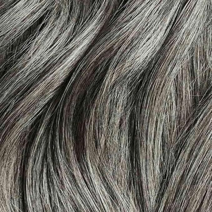 Luxy 100% Remy Human Hair Extensions for Thin Hair Thinning Hair Fill-Ins – 6 Seamless Wefts Multi-Dimensional Color Blend - Natural-Looking Volume & Coverage 95 grams 20" Light Gray Thinning