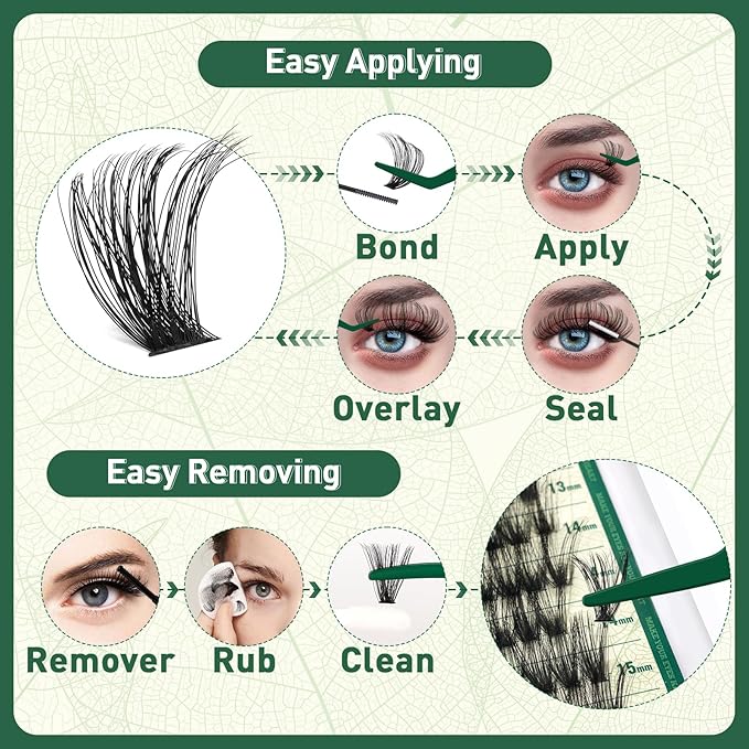 Lash Clusters 280Pcs Eyelash Clusters KEYYOU 80D 0.05D Curl 9-18MIX Clusters Lashes Super Soft Cluster DIY Eyelash Extension at Home(80D-0.05D,9-18MIX)