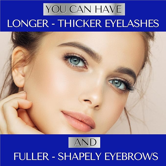 ADVANCED BROW & LASH SERUM SET - Eyelash Growth Serum + Eyebrow Growth Enhancer - Hormone-free Peptide Formula for Longer Natural Lashes & Fuller Eyebrows - Sérum de Pestañas y Cejas by DERMAWORKS