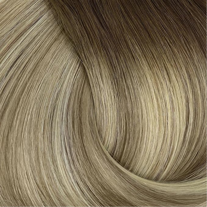 Full Shine Ombre Clip in Hair Extensions Human Hair 3 Pcs 60 G 12 Inch Short Clip in Extensions Walnut Brown to Light Brown Mix Light Blonde Straight Remy Hair Extensions for Fine Hair
