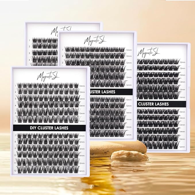 Lash Clusters 144 Pcs Individual Lashes Clusters Eyelash Extensions False Eyelashes DIY Lash Extension Reusable False Eyelashes Natural Look Mix 10-16mm C D-Curl-DM17
