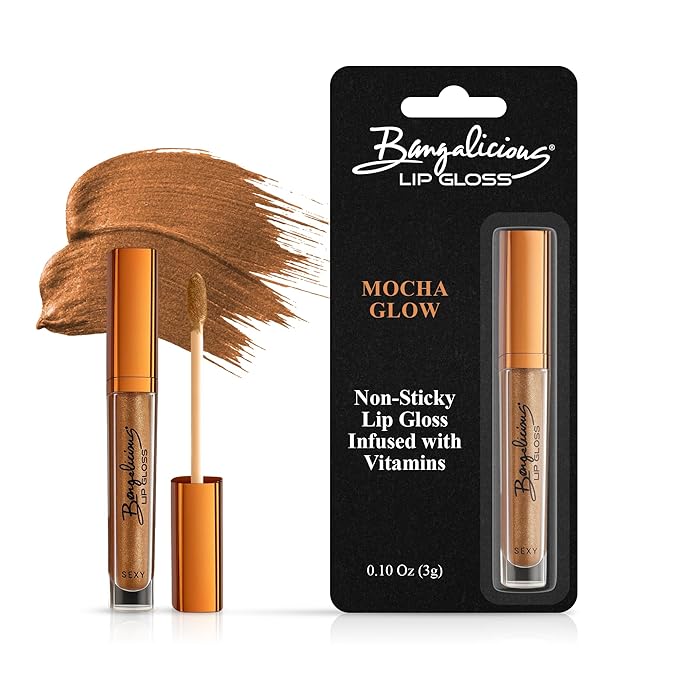 Brown Lip Gloss for Women – Hydrating, Vitamin E Infused – Smooth Application, Clean Formula – Brown Lipgloss, 1 Pack