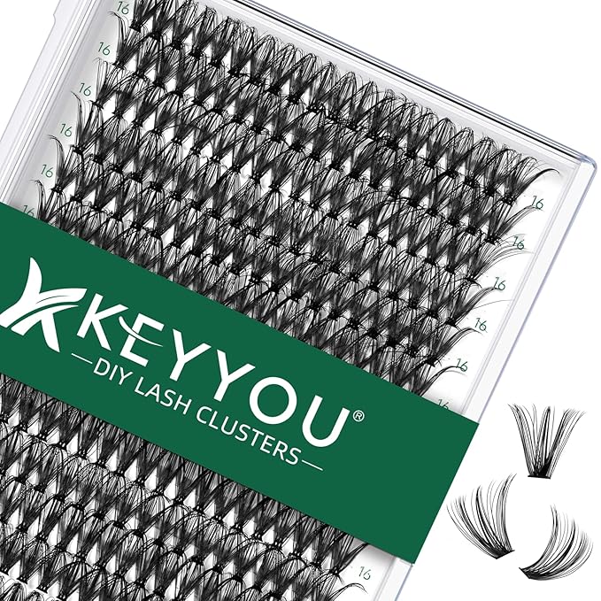 Lash Clusters 300Pcs Individual Lashes 40D 0.07D Curl 18mm Lash Extensions Clusters Lashes Soft&Natural False Eyelashes Individual DIY Eyelash Extension at Home(40D-0.07D,18mm)