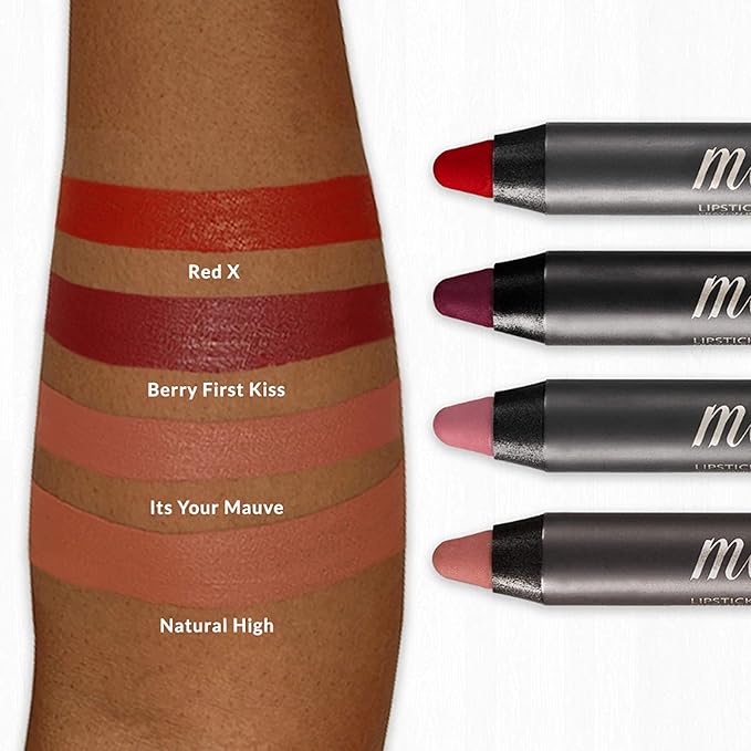 VASANTI Cosmetics Matte Crush Lipstick Pencil (Red X - Classic Red) - Long lasting, Water resisitant & Smudge proof - High Pigmented, Soft Matte Lip Liner Makeup