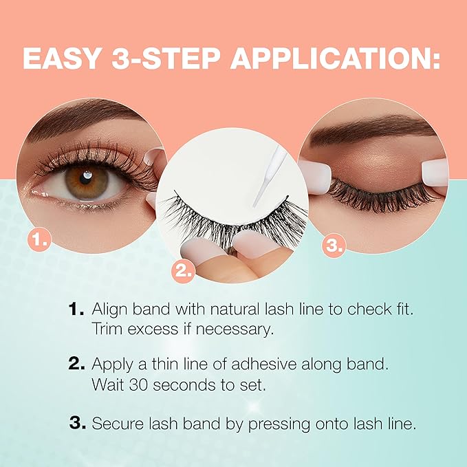 Ardell BBL Big Beautiful Wispy Lashes Gift Set – Reusable Lashes Natural Look False Eyelashes with DUO Adhesive, 3 Pairs