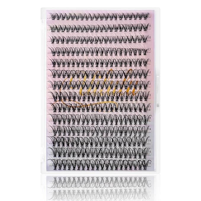 Lash Clusters for DIY Lash Extension at Home, 30D Wispy Individual Clusters Lashes False Eyelashes 280 Count 0.07D 9-16MM Mix D Curl Eye Lash Extensions (30D Lash 9-16MM)