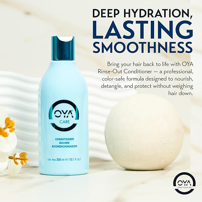OYA Care Conditioner for Color-Treated Hair – Hydrating & Moisturizing Conditioner for Women & Men – Reduces Frizz, Strengthens Dry & Damaged Hair – For Fine, Thin, Wavy & Frizzy – 300 ml / 10.1 fl oz