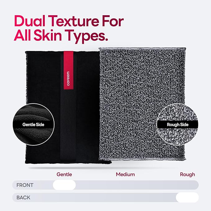 Exfoliating Body Scrubber, Large Bath and Body Scrub Buffer, Dual Texture Body Exfoliator for Remove Dead Skin, Soft and Rough Lightweight Square Sponge for Shower (2 Pack)
