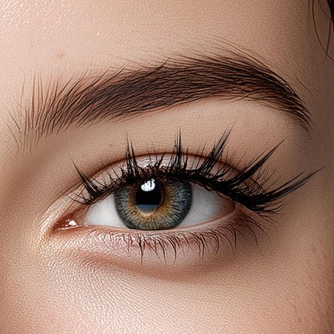 JoMay Self Adhesive Eyelashes, Press On No Glue Needed, Pre-Glued Clusters, Natural Look with Thin Band, Reusable for Beginners, Pre-Separated L/R 10 Pairs - Flutter Lite Lash Clusters