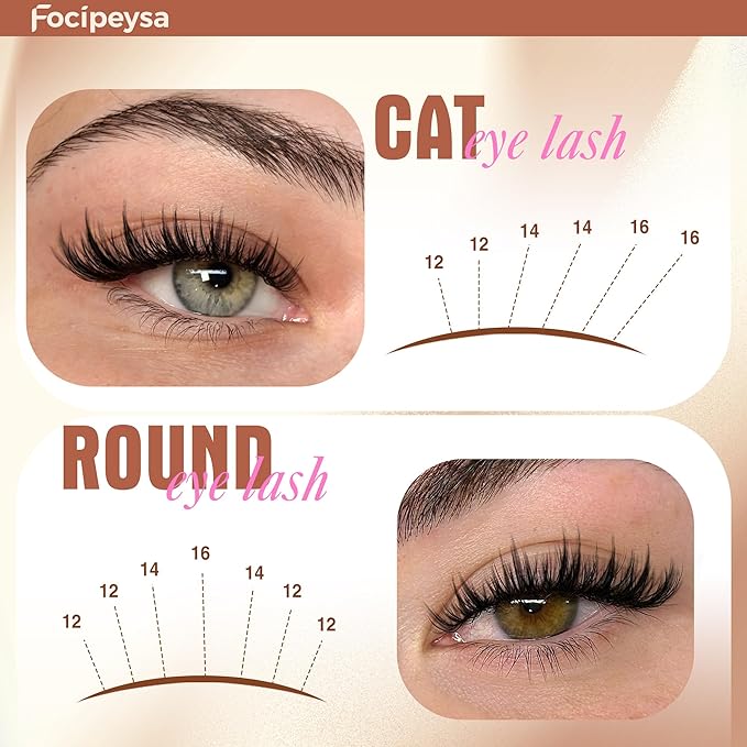Focipeysa Lashes Clusters Wispy Natural Lash Clusters 10-16mm Eyelash Clusters Individual Eyelashes Pestañas Postizas Naturales Fairy Eyelashes Extensions Natural False Eyelashes