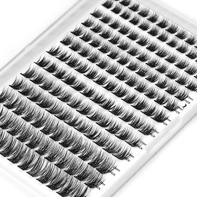 156 PCS Self-Adhesive Lash Clusters – No Glue Needed, Dual-Row Sticky Strip Lashes, DIY Individual Lash Extensions, Super Hold False Eyelashes (Volume-Mixed)