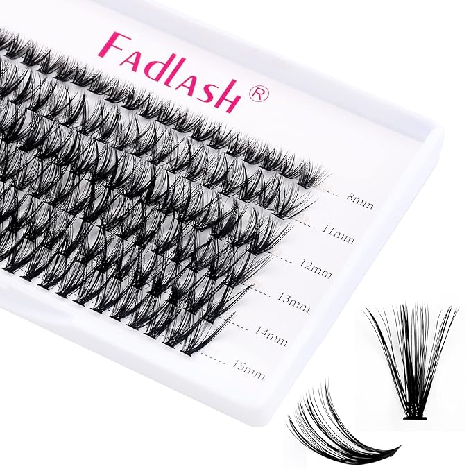 Lash Clusters Extensions 40D Individual Cluster Lashes Mixed Tray Black Mink DIY Eyelash Extensions and Under Eyelashes Professional Makeup (40D-0.07-D, 8-15mm)