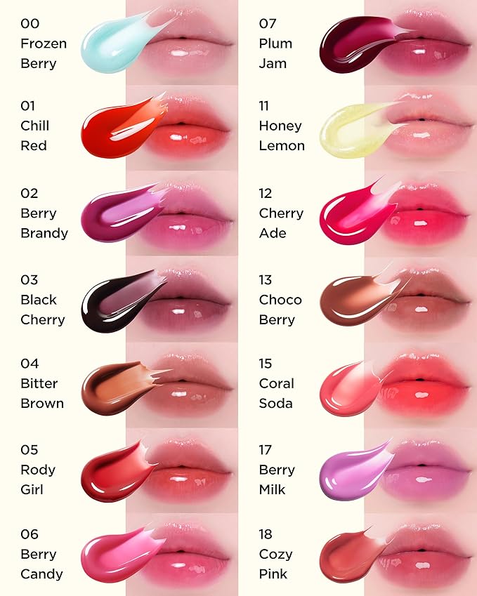 TOCOBO Juicy Berry Plumping Lip Oil 03 Black Cherry – Korean Vegan Hydrating Lip Oil with Plant Oils for High Shine Gloss - Non Sticky Formula for All Skin Tones, 0.12 fl.oz.