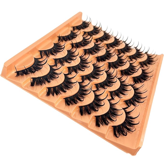 Wispy Lashes Cat Eye Yasnai False Eyelashes Volume Lashes Fake Lashes Natural Eyelashes 14 Pairs Pack