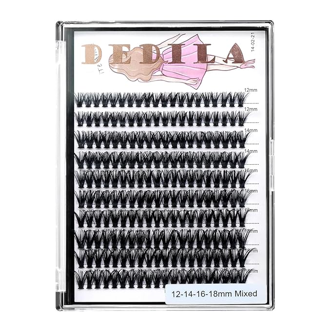 8-22mm to Choose 20D/40D/60D/80D/100D Individual False Eyelashes Makeup Cluster Eyelashes Thickness 0.07mm D Curl Natural long Black Soft 3D Eye Lashes Extensions (40D-12-14-16-18MM Kit)