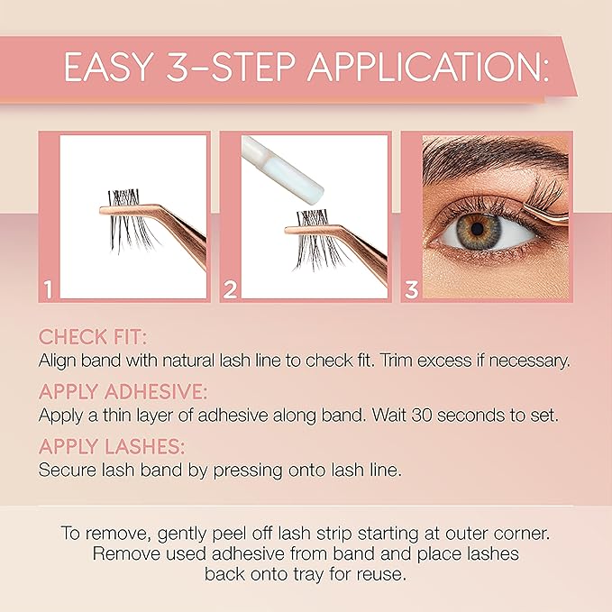 Ardell Naked Half Lashes 434 - Delicately Handcrafted Cat Eye False Eyelashes, 5-Pairs, 1-Pack