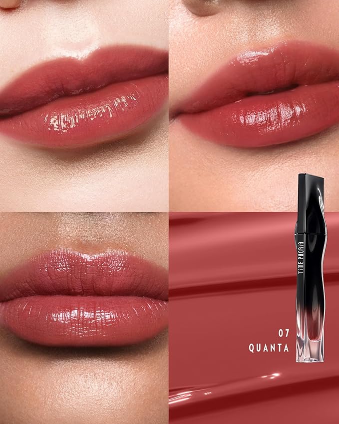 STELLAR DUST LIP STAIN-Long Lasting, Waterproof and Transferproof Lip Tint, Glossy Finish Lip Gloss, Lightweight Lipstick, High Coverage, Stocking Stuffers For Teen Girls (07 QUANTA)