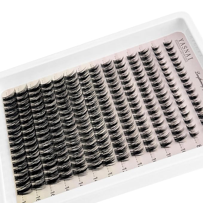 Manga Lashes Clusters YASNAI Wispy Lash Cluster Extensions 224Pcs Anime Eyelash Clusters CC-Curly Spikes Natural Look 8-16MM Fairy Cluster Individual Lash Pack