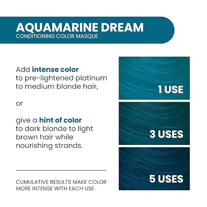ALOXXI InstaBoost TEAL Color Depositing Conditioner, 6.8 Fl Oz - Aquamarine Dream - Deep Conditioning Hair Mask for Instant Temporary Hair Color Dye