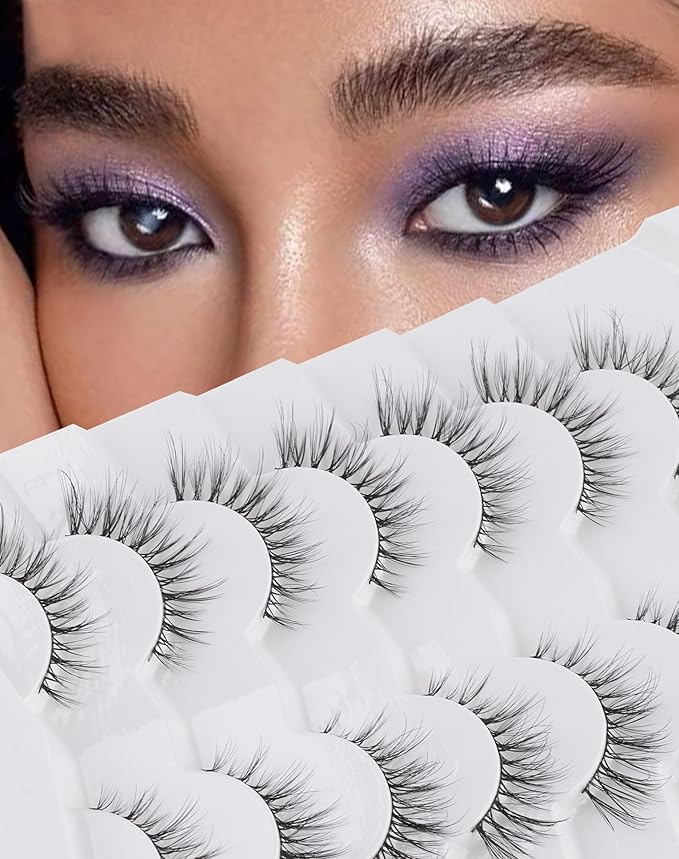Onlyall False Eyelashes Natural Fake Eye Lashes Wispy False Lashes D97