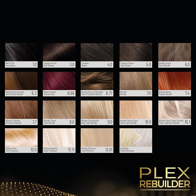 Il Salone Milano Plex Rebuilder Permanent Hair Color Cream - 3.0 Dark Brown Professional Hair Dye Kit for a Natural Gloss & Glaze - Paraffin, Paraben, and Alcohol Free (Pack of 2)