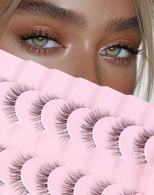 Natural Lashes False Lashes False Eyelashes Wispy Lashes Natural Eyelashes Wispy Eye Lashes Clear Band Lashes UP15