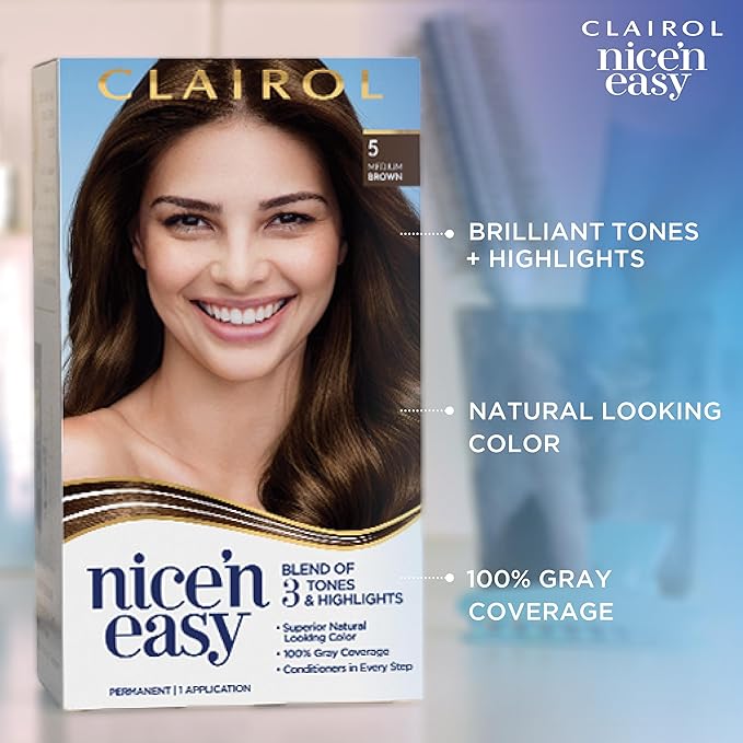 Clairol Nice'n Easy Permanent Hair Dye, 10PB Extra Light Pale Blonde Hair Color, Pack of 1